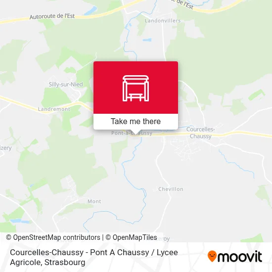 Courcelles-Chaussy - Pont A Chaussy / Lycee Agricole map