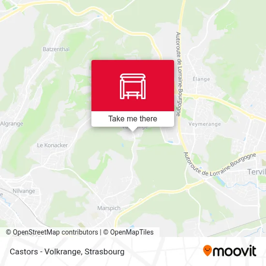 Castors - Volkrange map