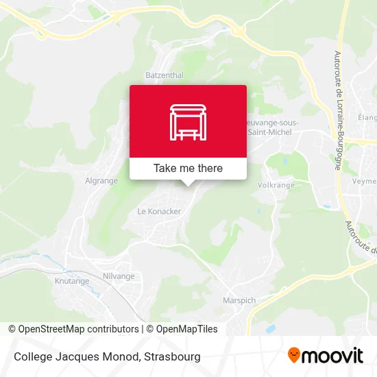 College Jacques Monod map