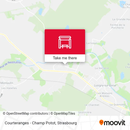 Courteranges - Champ Potot map
