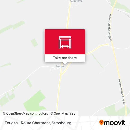 Mapa Feuges - Route Charmont