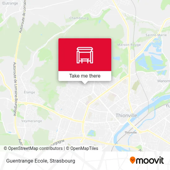 Guentrange Ecole map