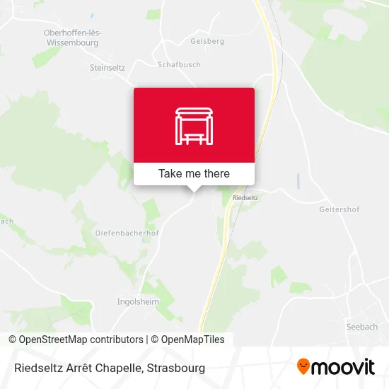 Mapa Riedseltz Arrêt Chapelle