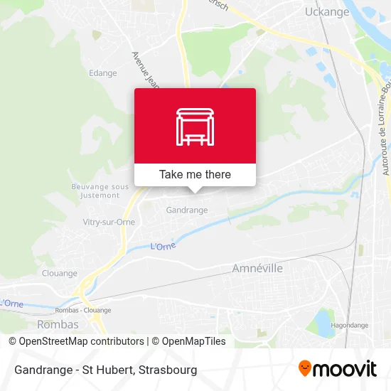 Gandrange - St Hubert map