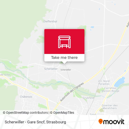 Mapa Scherwiller - Gare Sncf