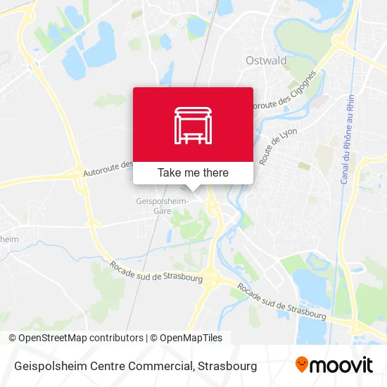 Geispolsheim Centre Commercial map