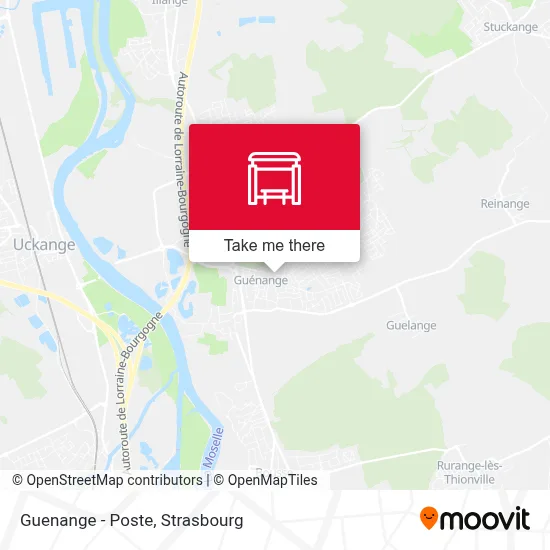 Guenange - Poste map