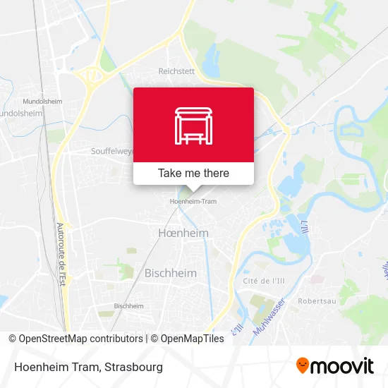 Hoenheim Tram map