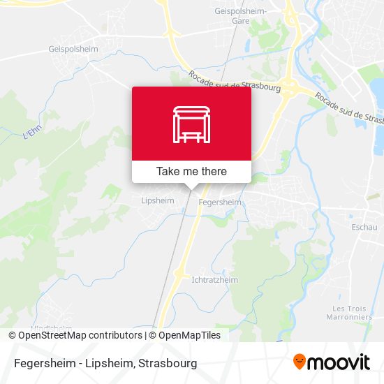 Mapa Fegersheim - Lipsheim