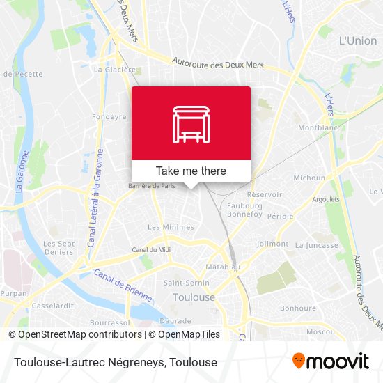 Mapa Toulouse-Lautrec Négreneys