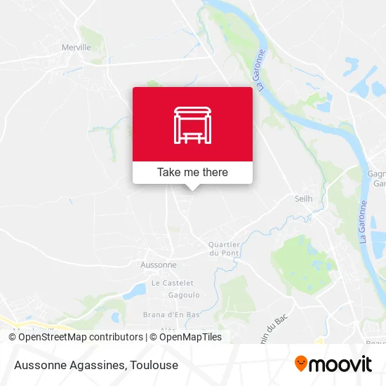 Aussonne Agassines map