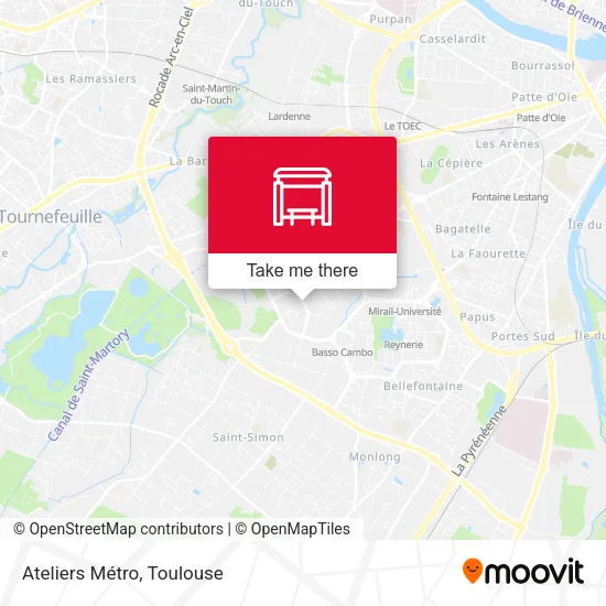 Ateliers Métro map