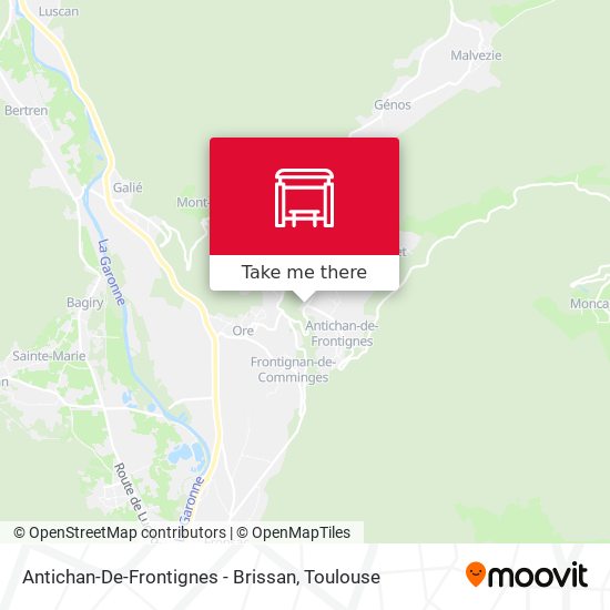 Antichan-De-Frontignes - Brissan map
