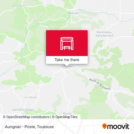 Aurignac - Poste map