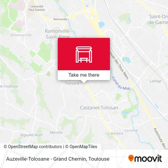 Auzeville-Tolosane - Grand Chemin map