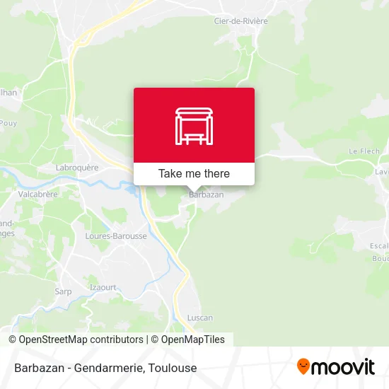 Barbazan - Gendarmerie map