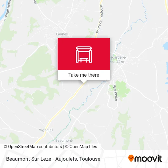Beaumont-Sur-Leze - Aujoulets map