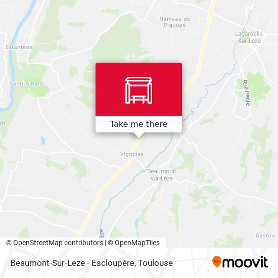 Beaumont-Sur-Leze - Escloupère map