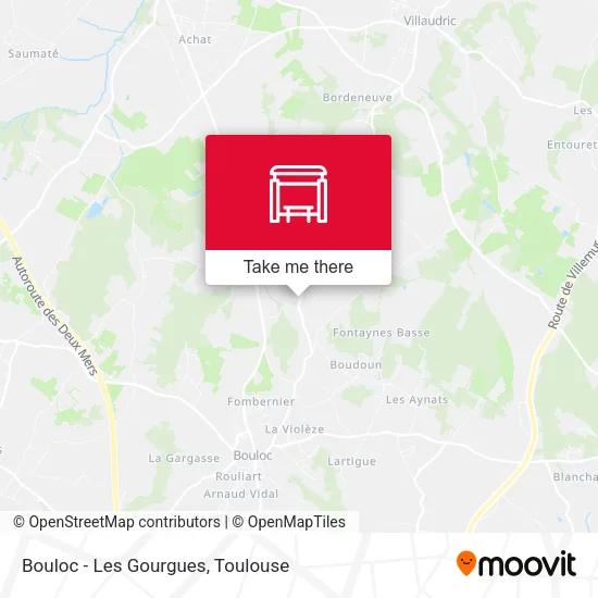 Bouloc - Les Gourgues map