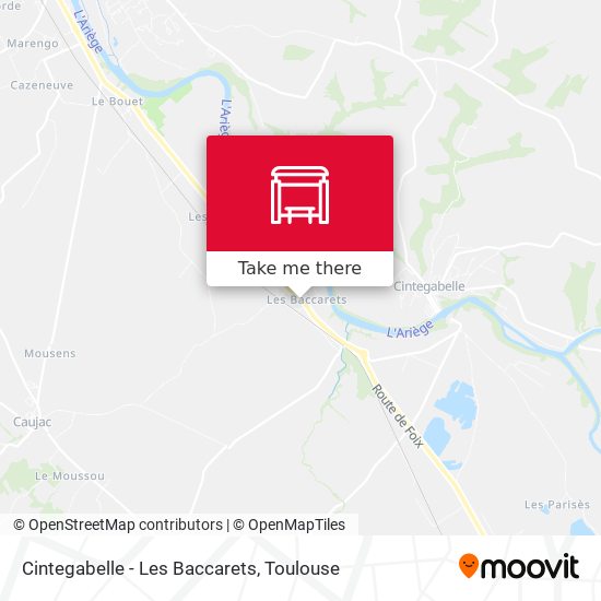 Cintegabelle - Les Baccarets map