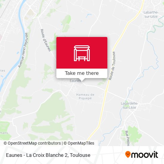 Eaunes - La Croix Blanche 2 map