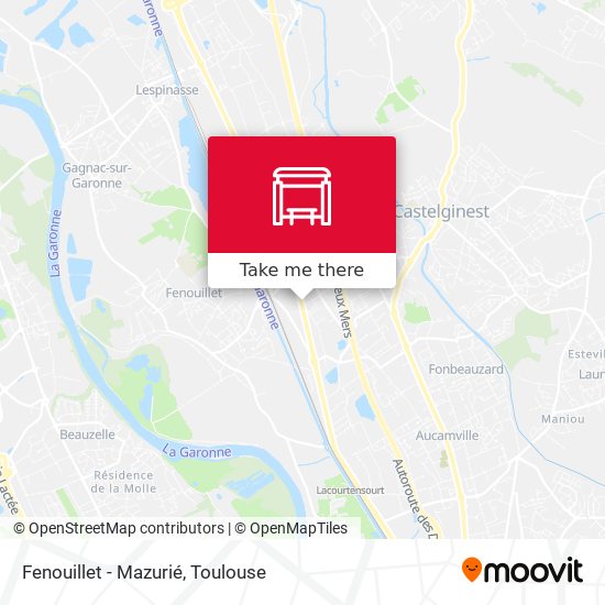 Fenouillet - Mazurié map