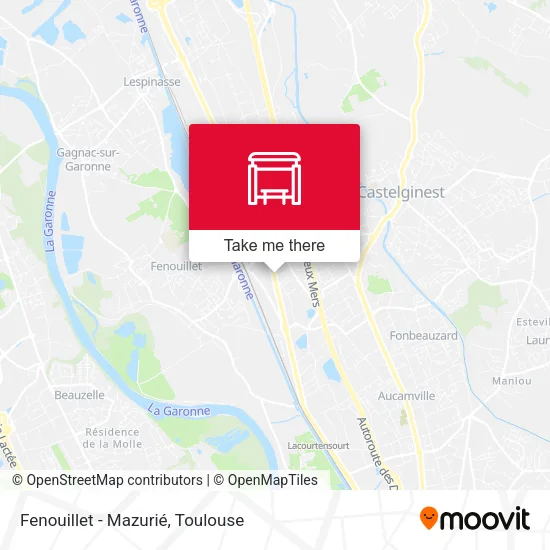 Fenouillet - Mazurié map