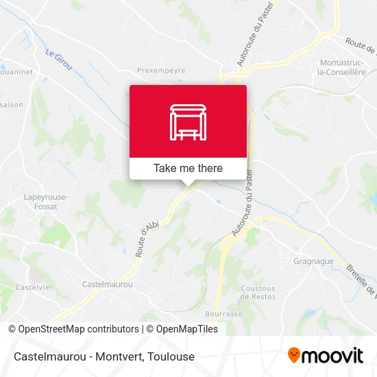 Castelmaurou - Montvert map
