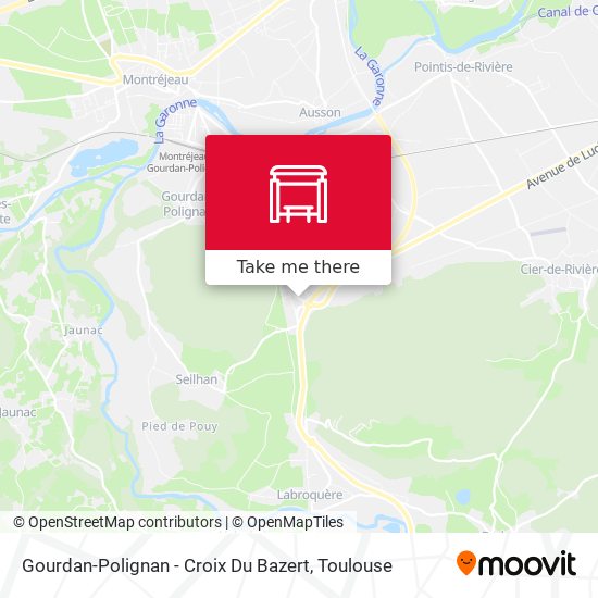 Gourdan-Polignan - Croix Du Bazert map