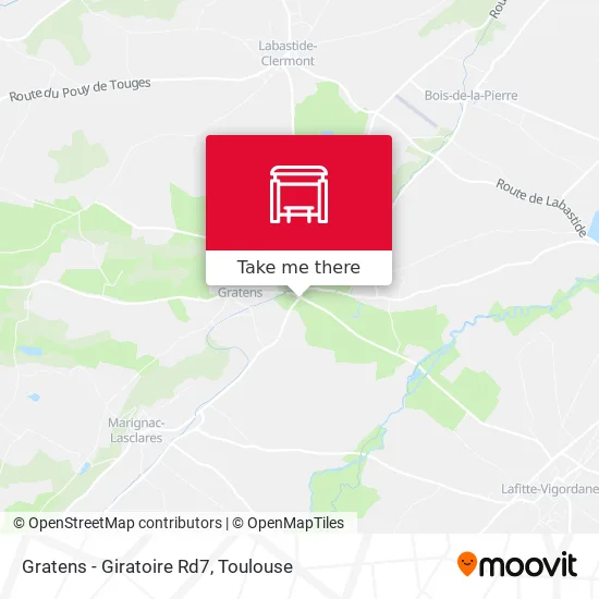 Gratens - Giratoire Rd7 map