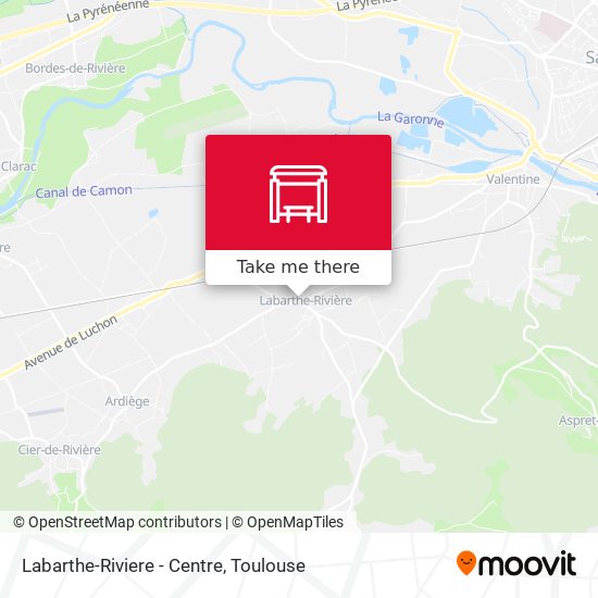 Labarthe-Riviere - Centre map