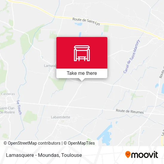 Lamasquere - Moundas map
