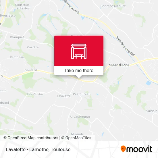 Lavalette - Lamothe map