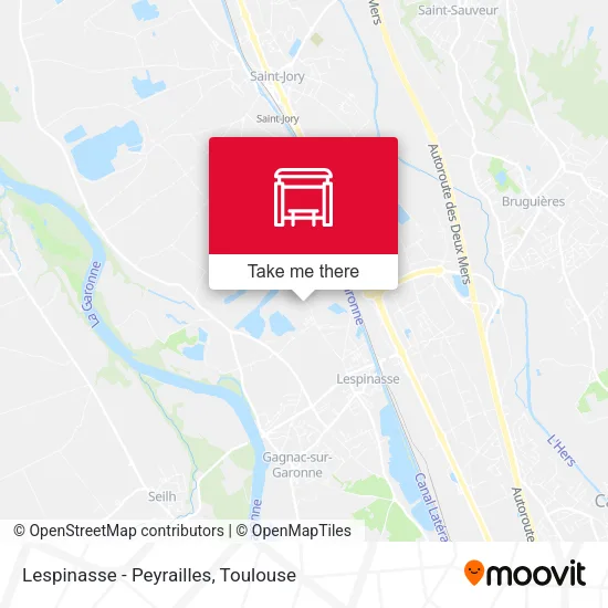 Lespinasse - Peyrailles map