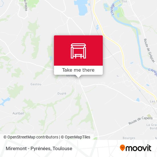 Miremont - Pyrénées map