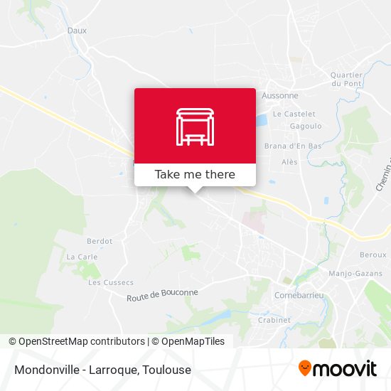 Mondonville - Larroque map