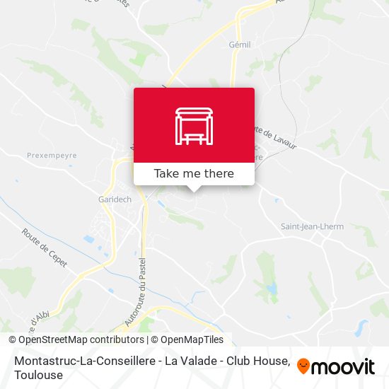 Montastruc-La-Conseillere - La Valade - Club House map