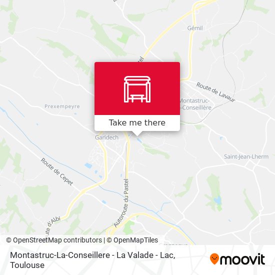 Montastruc-La-Conseillere - La Valade - Lac map