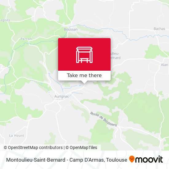 Montoulieu-Saint-Bernard - Camp D'Armas map