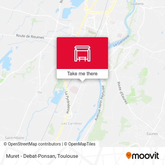 Muret - Debat-Ponsan map