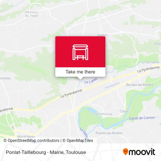 Ponlat-Taillebourg - Mairie map