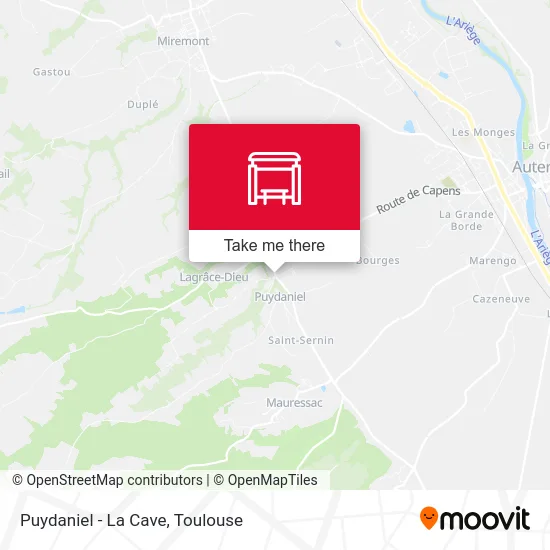 Puydaniel - La Cave map