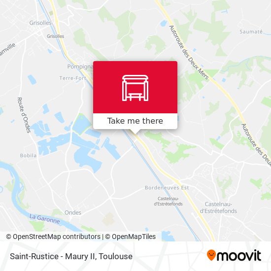 Saint-Rustice - Maury II map