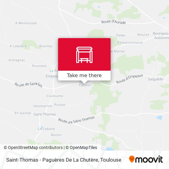 Saint-Thomas - Paguères De La Chutère map