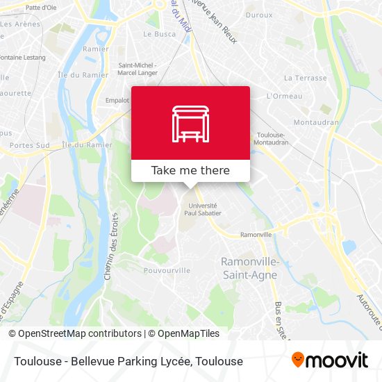Mapa Toulouse - Bellevue Parking Lycée
