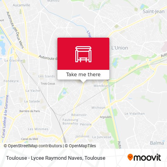 Mapa Toulouse - Lycee Raymond Naves