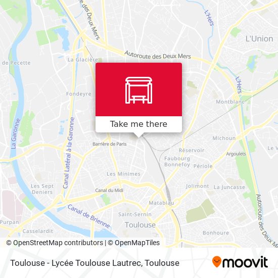 Mapa Toulouse - Lycée Toulouse Lautrec
