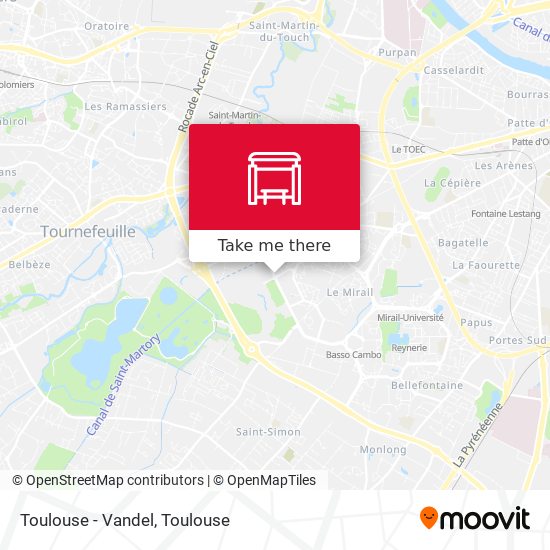 Toulouse - Vandel map