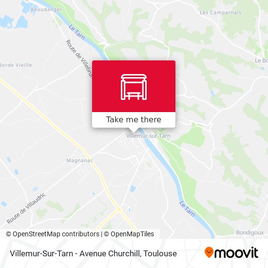 Mapa Villemur-Sur-Tarn - Avenue Churchill