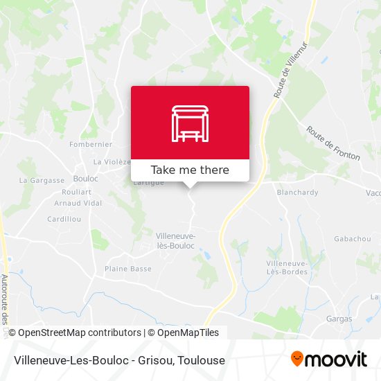 Villeneuve-Les-Bouloc - Grisou map